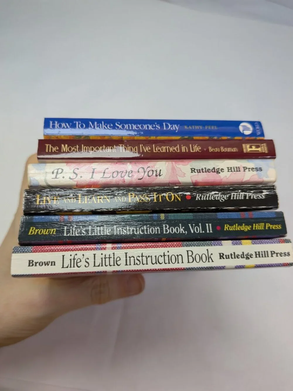 Vintage Inspirational Book Lot Life's Little Instruction Book H Jackson Brown Jr